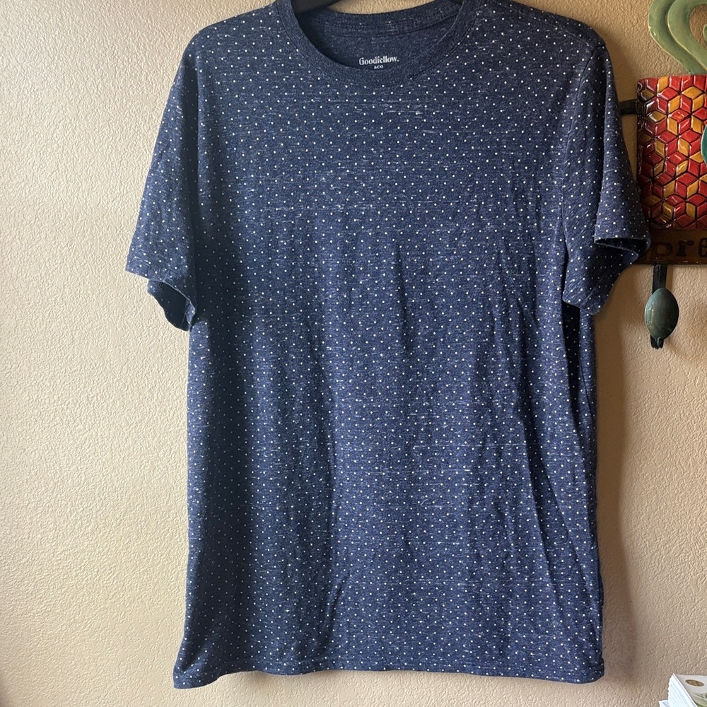 Men's Short Sleeve Navy Tee with Dots